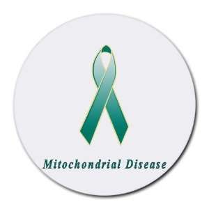  Mitochondrial Disease Awareness Ribbon Round Mouse Pad 