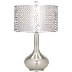  Possini Euro Design Stainless Steel Circles Table Lamp 