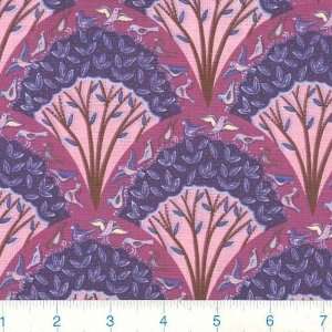  45 Wide Birds of a Feather Birds on Tree Tops Purple 