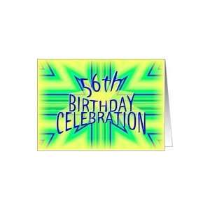    56th Birthday Party Invitation Bright Star Card Toys & Games