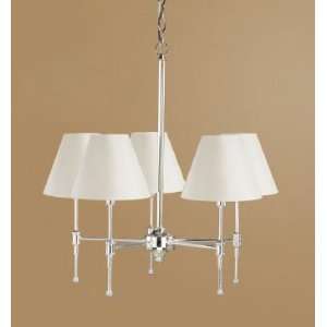 Ashley Lighting   State Street Collection Shiny Silver Finish 5 Light 