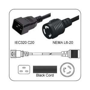  PowerFig PFC2012L62012 Plug Adapter IEC 60320 C20 Plug to 