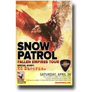  Snow Patrol Poster   Concert Flyer   Fallen Empires Tour 