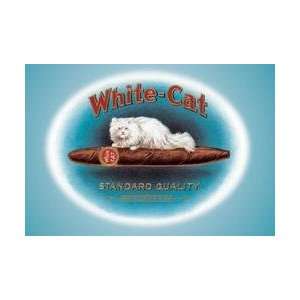  White Cat Cigars 12x18 Giclee on canvas