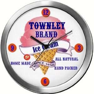  TOWNLEY 14 Inch Ice Cream Metal Clock Quartz Movement 