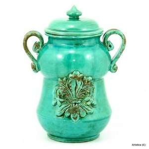   Blue Mare   Canister w/Two Handles (Lg) [#FL18/C FBL]