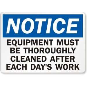   After Each Days Work Laminated Vinyl Sign, 7 x 5