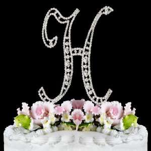   ~ Swarovski Crystal Wedding Cake Topper ~ Letter H 
