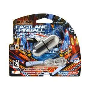Dane Elec 2 GB USB 2.0 Flash Drive with Fastlane Pinball Game BU ZPO2G 