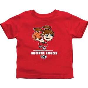  Wisconsin Badgers Infant Girls Basketball T Shirt 