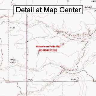 USGS Topographic Quadrangle Map   American Falls SW, Idaho (Folded 