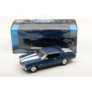    Welly 1/18 1970 Chevrolet Chevelle SS 454 Blue Toys & Games