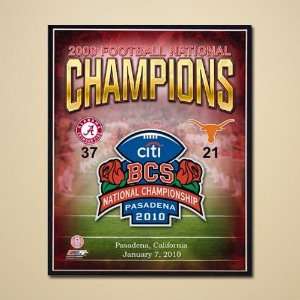 Alabama Crimson Tide 2009 BCS National Champions Composite with Score 