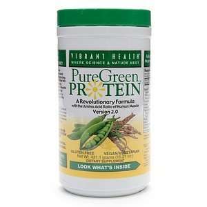  Vibrant Health PureGreen Protein, Natural, 15.21 oz 