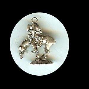  End Of The Trail American Indian Sterling Silver Charm 