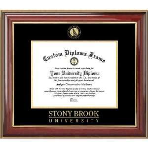 Stony Brook University, SUNY Seawolves   Embossed Seal   Mahogany Gold 