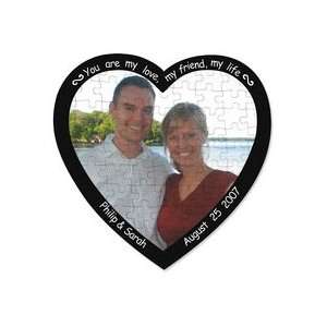  Heart Photo Puzzle with Black Border Toys & Games