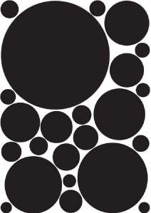 23 Solid Spots Dots Circle Removable Wall Stickers Kids  