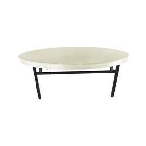 Industrial Grade 4XV73 Table, Folding, Round, Sand/Black  