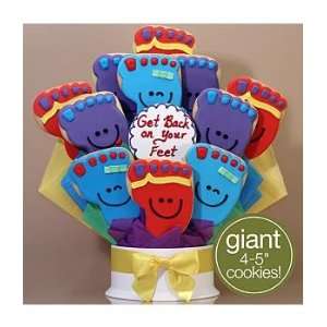 Get Back on Your Feet Cookie Bouquet   12 Piece  Grocery 