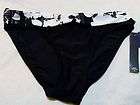 APT 9 Womens Black w/ Black & White waist band Bikini Bottom Size14 