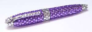 Pens, Rhinestone Crystals   Purple   refill included  