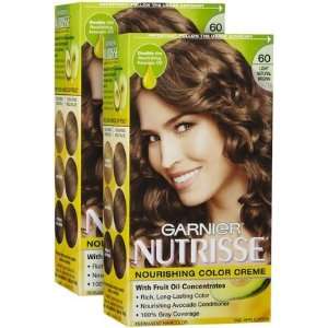 Garnier Nutrisse Level 3 Permanent Hair Creme, Light Natural Brown 60 