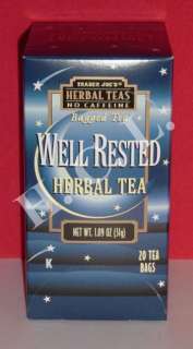 Trader Joes Well Rested Herbal TEA No Caffeine  