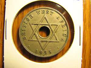 Britsh west Africa Georgivs 1935 one penny very nice coin  