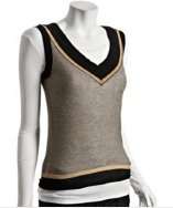 style #311625801 navy striped sleeveless v neck sweater vest