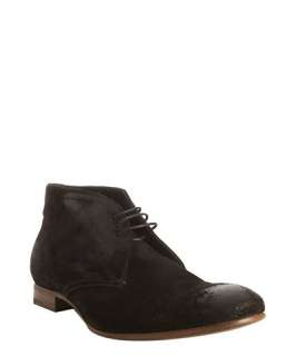 Prada black oiled suede lace up ankle boots