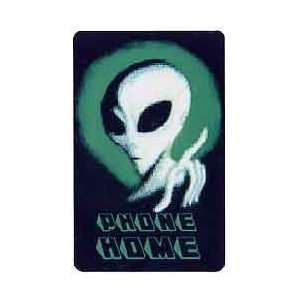  Collectible Phone Card 5u White & Green Extraterrestrial 