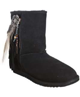 Koolaburra black lambskin Plume short boots  