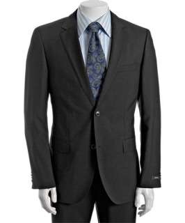 Hugo Boss charcoal wool 2 button The James/Sharp 2 suit with flat 