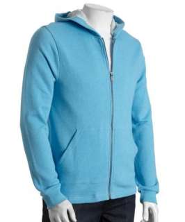 Original Penguin blue heather cotton blend Bing zip hooded 