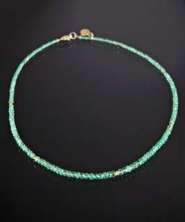   and emerald beaded necklace  