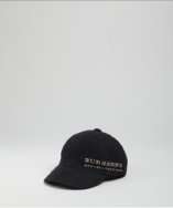 Burberry KIDS black brushed cotton cap style# 318584801