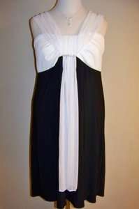 SCARLETT NITE Black & Ivory Jersey Knit Cocktail Dress, 18W *NWT $90 