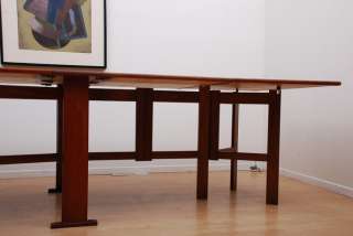 Large Danish Modern Folding Dining Table Teak Wood , Bruno Mathsson 