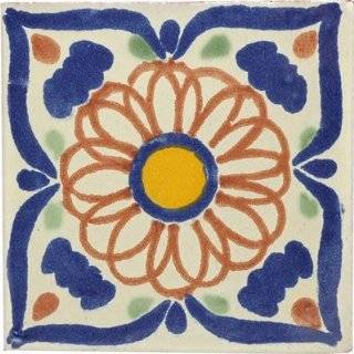 Hand Painted Mexican Talavera Ceramic Tile   4x4 Universe