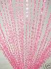 ft Pink Iridescent Faux Crystal Beaded Curtain Decor