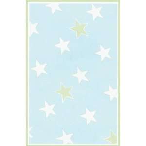The Rug Market Kids Big Star 11554 Blue and White and Sage 
