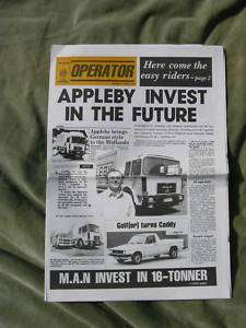VW MAN TRUCKS OPERATOR newsletter NO.3 1984  