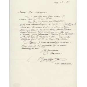   Hogarth Written And Signed Letter Psa Coa Tarzan   Sports Memorabilia