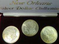 New Orleans Morgan Silver Dollar Collection 3 Coin Set  