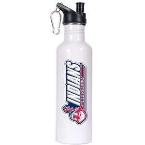  Cleveland Indians 26oz Stainless Steel Water Bottle (White 
