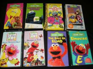   SESAME STREET ELMO WORLD LOT VHS educational videos children kid movie
