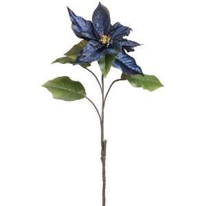  19 Poinsettia Spray Navy Blue (Pack of 12)