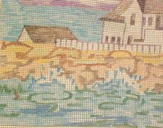 Neat COTTAGE BY THE SEA & LIGHTHOUSE NEEDLEPOINT CANVAS  