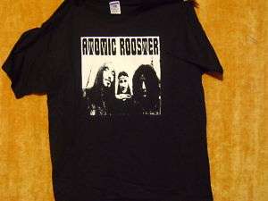 ATOMIC ROOSTER   BAND PHOTO T SHIRT 70S HEAVY ROCKER  